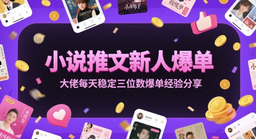 小说推文新人爆单大佬每天稳定三位数爆单经验分享-董叔项目网