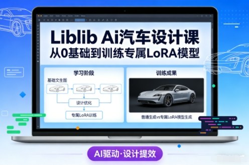Liblib Ai汽车设计课，从0基础文生图，到教你训练专属设计和风格LoRA模型