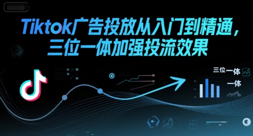 Tiktok广告投放从入门到精通，三位一体加强投流效果-董叔项目网