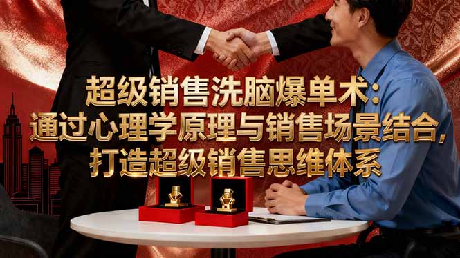 超级销售洗脑爆单术：通过心理学原理与销售场景结合,打造超级销售思维体系-董叔项目网