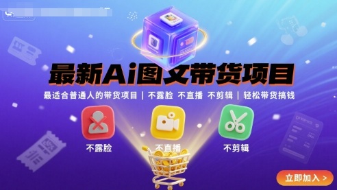 最新Ai图文带货项目，最适合普通人的带货项目，不露脸 不直播 不剪辑就可以轻松带货搞钱-董叔项目网