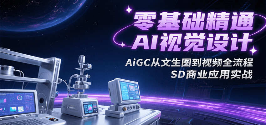 零基础精通AI视觉设计，AiGC从文生图到视频全流程，SD商业应用实战-董叔项目网