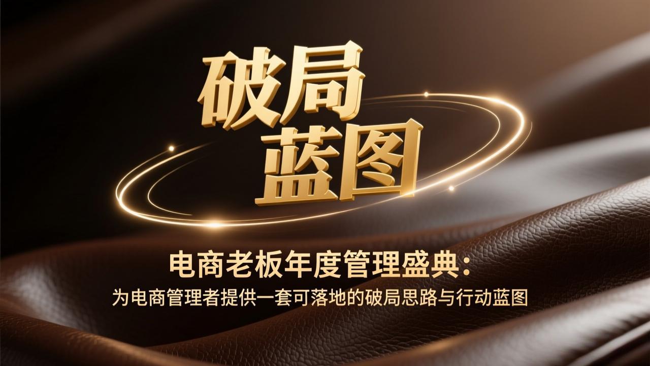 电商老板年度管理盛典：为电商管理者提供一套可落地的破局思路与行动蓝图-董叔项目网
