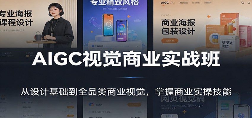 AIGC视觉商业实战班：从设计基础到全品类商业视觉，掌握商业实操技能-董叔项目网