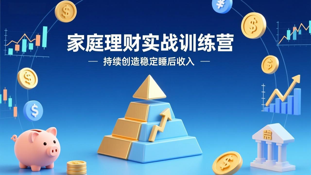 家庭理财实战训练营:从0到1建体系,三阶进阶层层递进,助你持续创造稳定睡后收入-董叔项目网