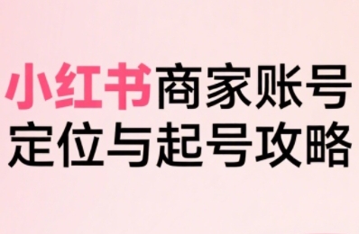小红书电商全链路实战从定位到爆单，系统拆解小红书商家起号全流程(更新)-董叔项目网