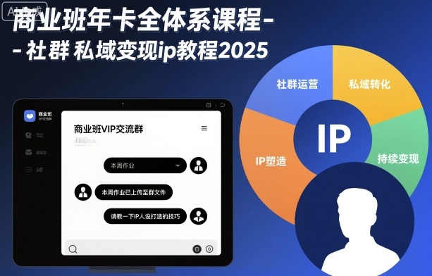 商业班年卡全体系课程-社群私域变现ip教程2025-董叔项目网