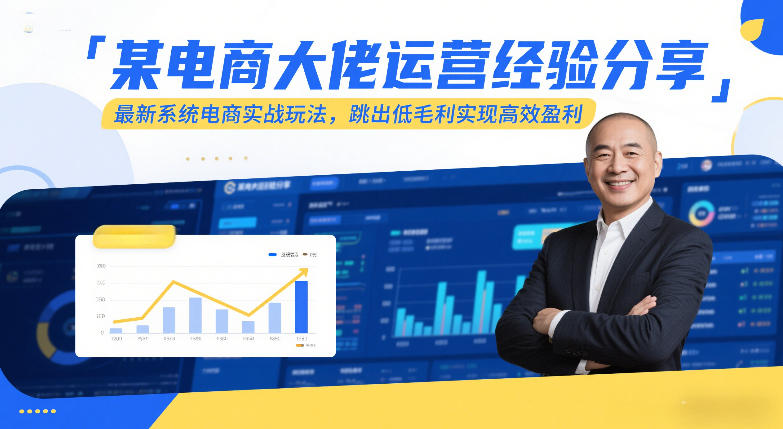 某电商大佬运营经验分享，最新系统电商实战玩法，跳出低毛利实现高效盈利(更新)-董叔项目网