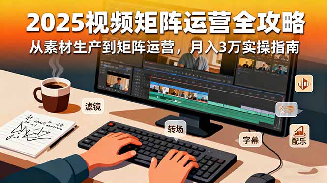 2025短视频矩阵运营全攻略：从素材生产到矩阵运营，月入3万实操指南-董叔项目网
