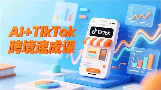 AI+TikTok跨境速成课，智能翻译、店铺定位、流程拆解，7天高效上线运营-董叔项目网