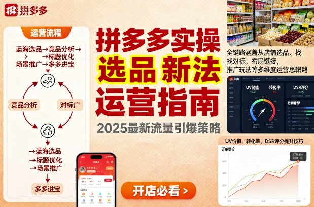 王校长9月12拼多多实操新玩法,全链路涵盖从店铺选品、找对标,布局链接,推广玩法等多维度运营思路-董叔项目网