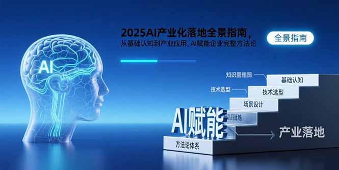 2025AI产业化落地全景指南，从基础认知到产业应用，AI赋能企业完整方法论-董叔项目网
