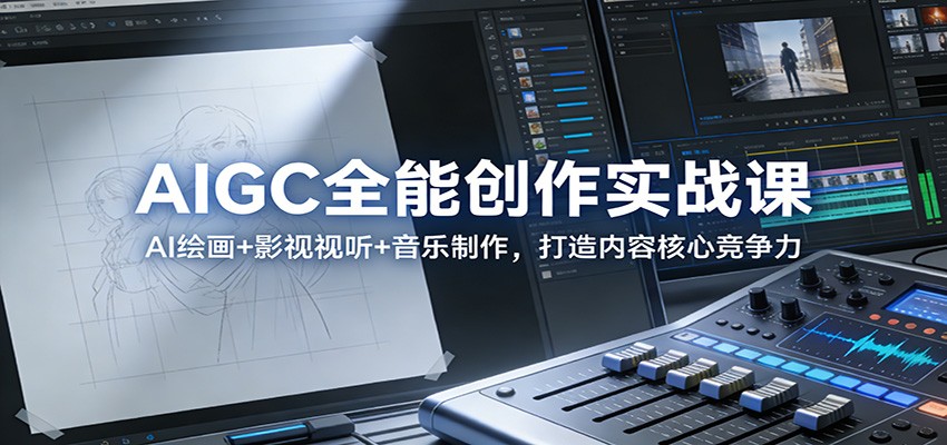 AIGC全能创作实战课：AI绘画+影视视听+音乐制作，打造内容核心竞争力-董叔项目网