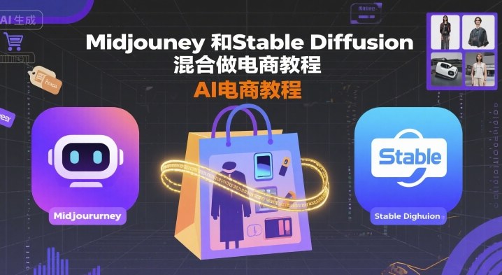 Midjourney和Stable Diffusion混合做电商教程-ai电商教程-董叔项目网