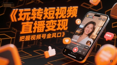 玩转短视频直播变现，把握视频号金风口-董叔项目网