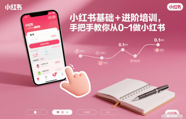 小红书基础+进阶培训,手把手教你从0-1做小红书-董叔项目网