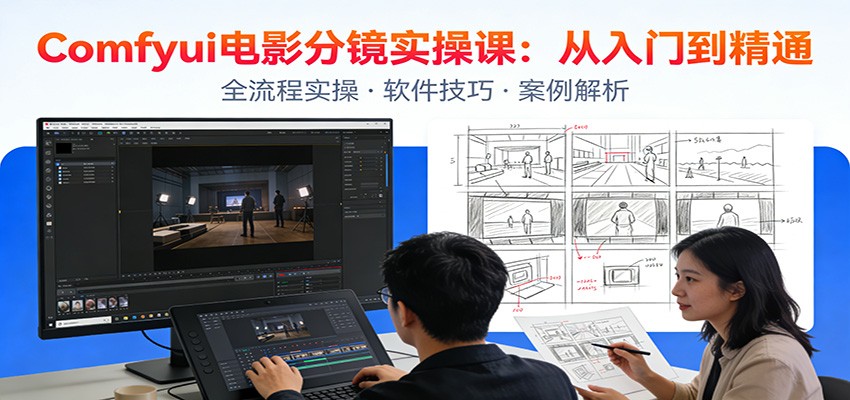ComfyUI电影分镜实操课：分镜一致性，全流程AI视频制作，零基础也能做专业分镜-董叔项目网
