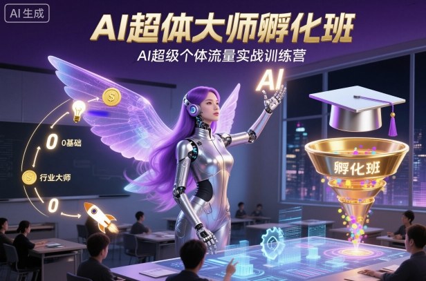 AI超体大师孵化班，AI超级个体流量实战训练营-董叔项目网