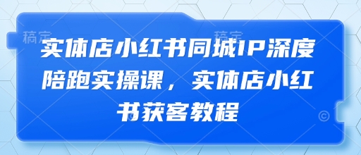 实体店小红书同城IP深度陪跑实操课，实体店小红书获客教程-董叔项目网