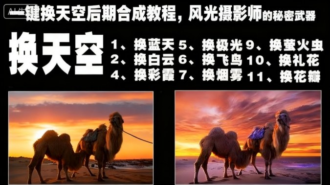 一键换天空后期合成教程，风光摄影师的秘密武器-董叔项目网