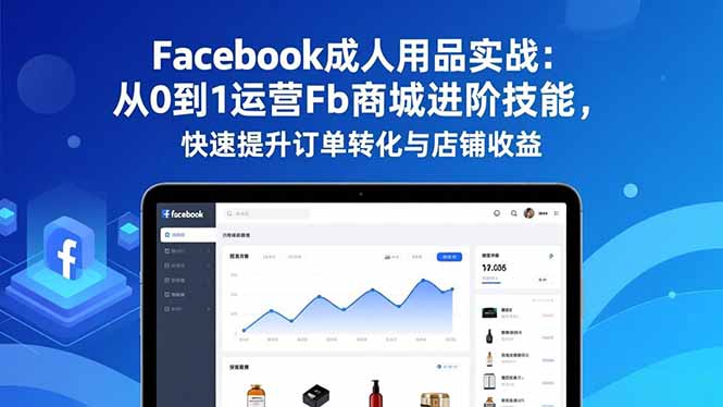 Facebook成人用品实战:从0到1运营Fb商城进阶技能,快速提升订单转化与店铺收益-董叔项目网