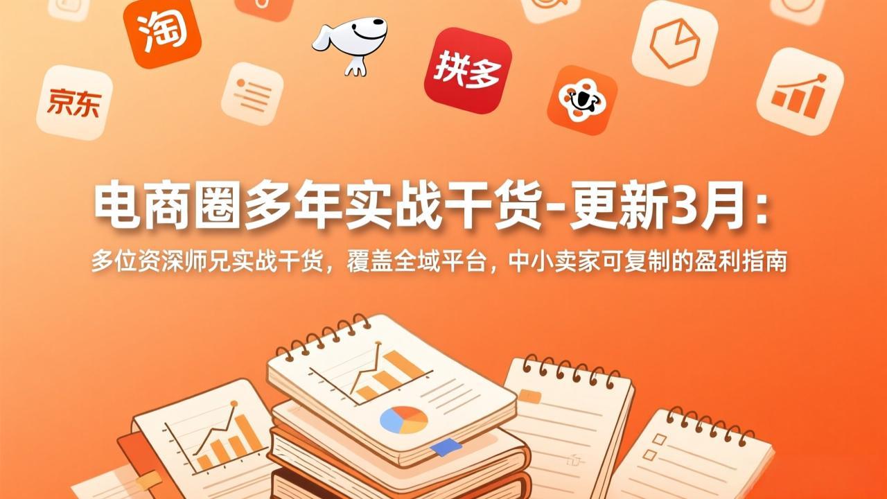 电商圈多年实战干货-更新3月：多位资深师兄实战干货，覆盖全域平台，中小卖家可复制的盈利指南-董叔项目网