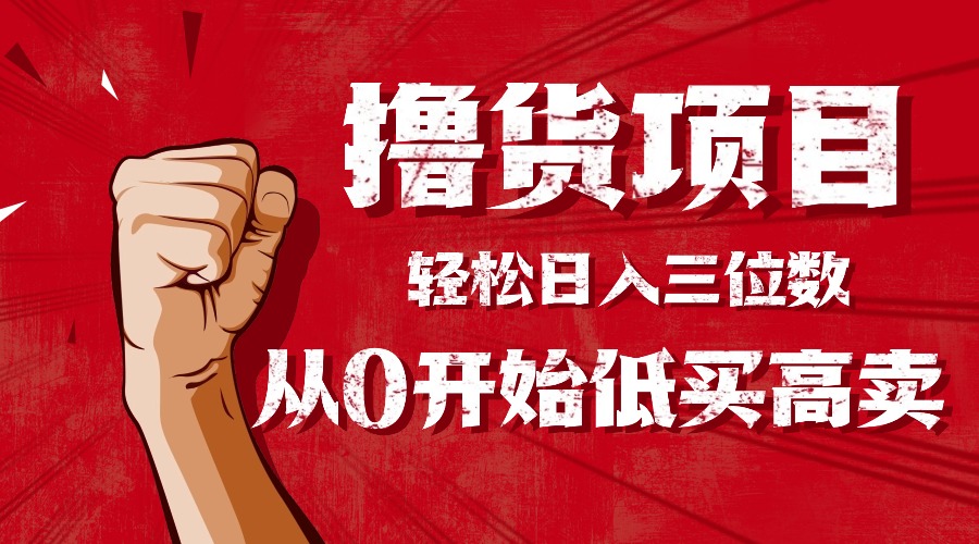 手把手教你撸货,从0开始低买高卖,小白轻松实现日入三位数!!!-董叔项目网