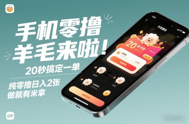 手机零撸薅羊毛来啦！20秒搞定一单，纯零撸日入2张，做就有米拿【揭秘】-董叔项目网