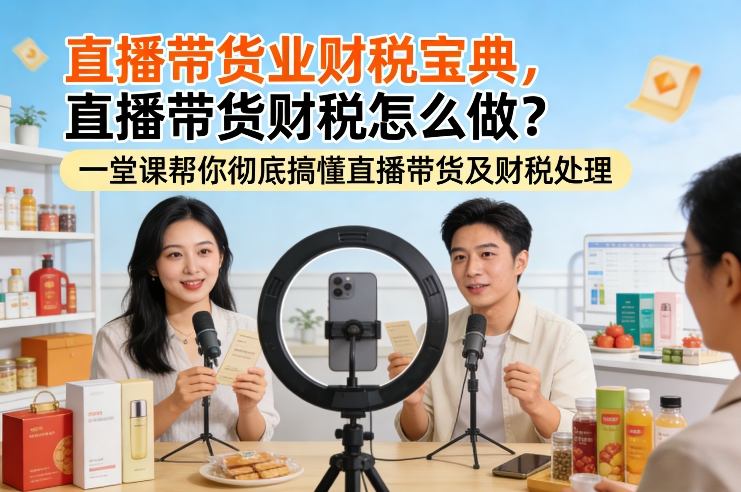 直播带货业财税宝典，直播带货财税怎么做？一堂课帮你彻底搞懂直播带货及财税处理-董叔项目网