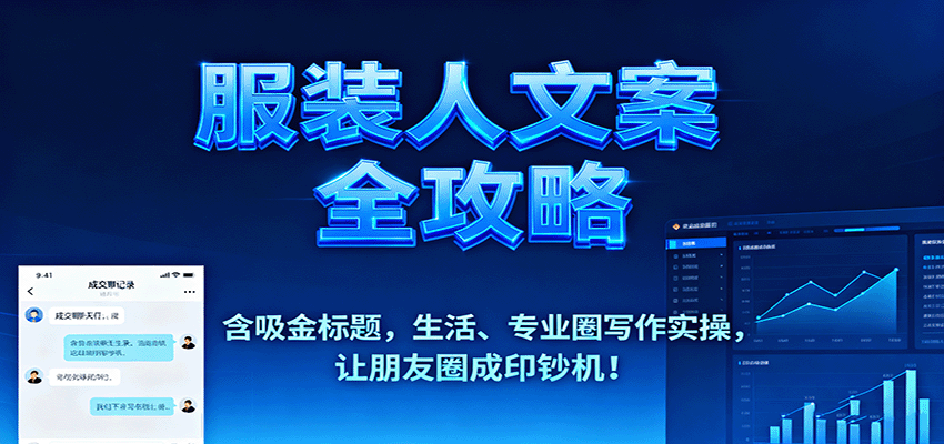 服装人文案全攻略，含吸金标题，生活、专业圈写作实操，让朋友圈成印钞机！-董叔项目网