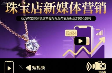 珠宝店新媒体营销，助力珠宝商家快速掌握短视频与直播运营的核心策略-董叔项目网