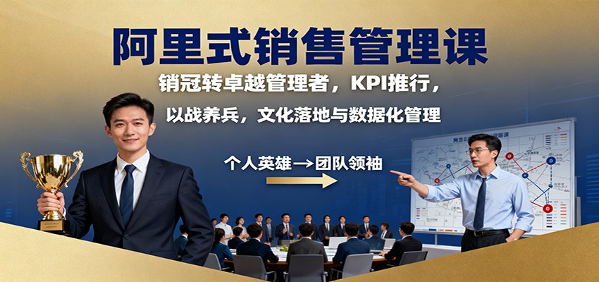 阿里式销售管理课:销冠转卓越管理者,KPI 推行,以战养兵,文化落地与数据化管理-董叔项目网