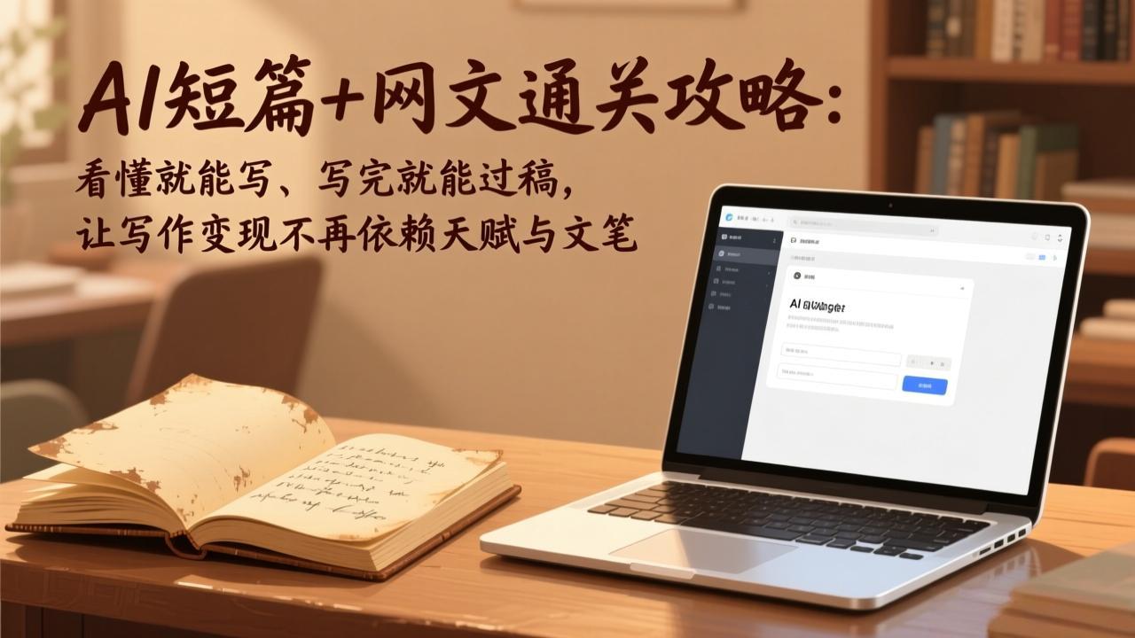 AI短篇+网文通关攻略:看懂就能写、写完就能过稿,让写作变现不再依赖天赋与文笔-董叔项目网