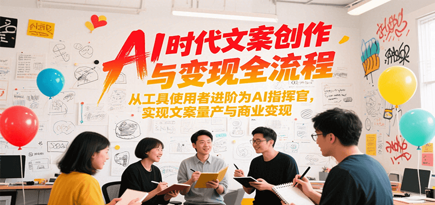AI时代文案创作与变现全流程，从工具使用者进阶为AI指挥官，实现文案量产与商业变现-董叔项目网
