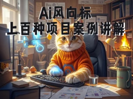 Ai风向标-附100种项目案例玩法-0基础小白到大神ai视频商业应用教学-董叔项目网