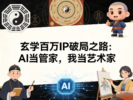 玄学百万IP破局之路:AI当管家,我当艺术家-董叔项目网
