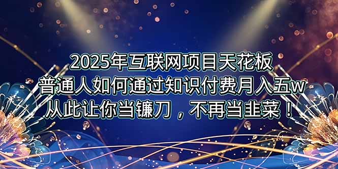 2025年互联网项目天花板，普通人如何通过卖项目实现逆风翻盘，月入5W＋！-董叔项目网