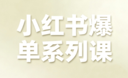 小红书爆单系列课,聚焦小红书电商全链路增长-董叔项目网