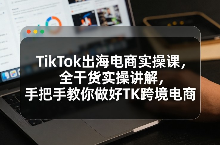 TikTok出海电商实操课，全干货实操讲解，手把手教你做好TK跨境电商-董叔项目网