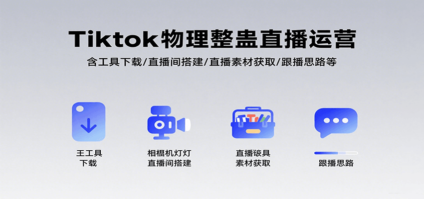 Tiktok物理整蛊直播运营，包含工具下载/直播间搭建/直播素材获取/跟播思路等-董叔项目网