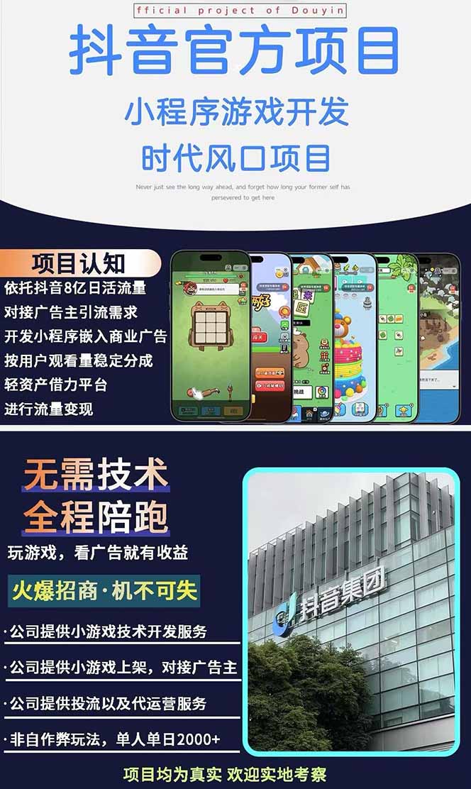 图片[1]-2025最热抖音官方项目 Ai时代风口项目小程序游戏开发 实测单个游戏日收…-董叔项目网