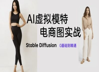 AI虚拟模特电商图实战，AI绘画Stable Diffusion 0基础到精通-董叔项目网