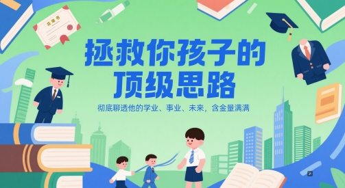 付费文章：拯救你孩子的顶级思路，彻底聊透他的学业、事业、未来，含金量满满-董叔项目网