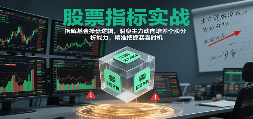 股票指标实战，基金操盘逻辑拆解，洞察主力动向培养个股分析能力把握买卖时机(更新)-董叔项目网