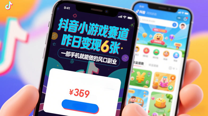 抖音小游戏赛道，昨日变现600+，零基础一部手机就能做的风口副业【揭秘】-董叔项目网