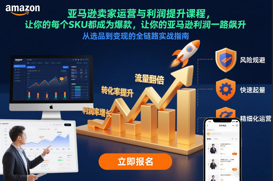 亚马逊卖家运营与利润提升课程，让你的每个SKU都成为爆款，让你的亚马逊利润一路飙升(更新12月)-董叔项目网