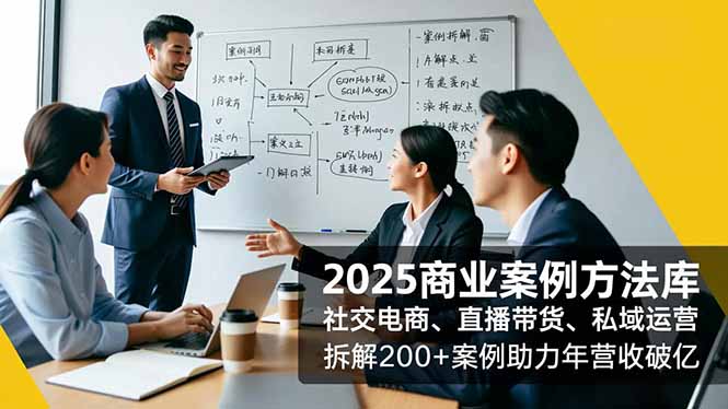 2025商业案例方法库,社交电商、直播带货、私域运营,拆解200+案例助力年营收破亿-董叔项目网