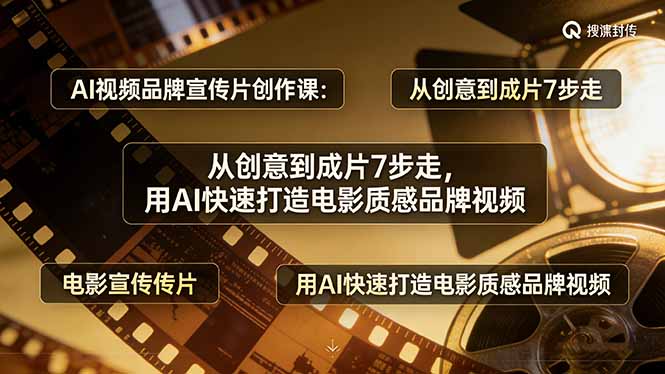 AI视频品牌宣传片创作课：从创意到成片7步走，用AI快速打造电影质感品牌视频-董叔项目网
