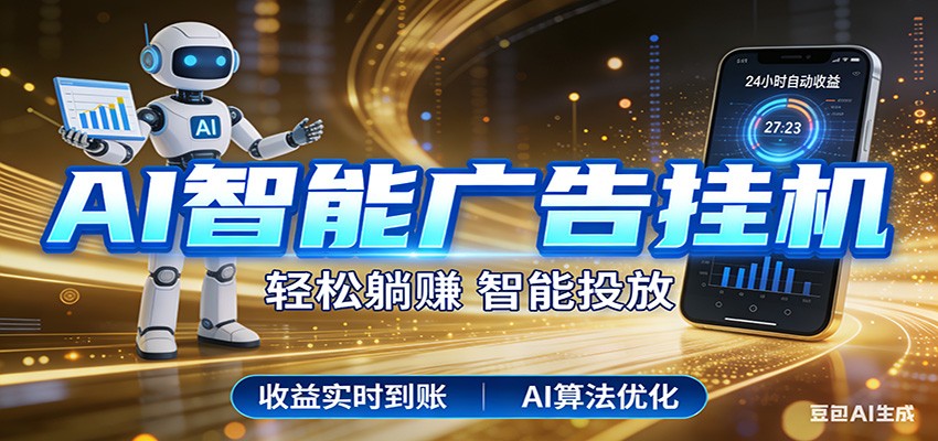 智能广告挂机新时代，利用碎片化时间实现稳定被动收益，AI帮你持续盈利-董叔项目网