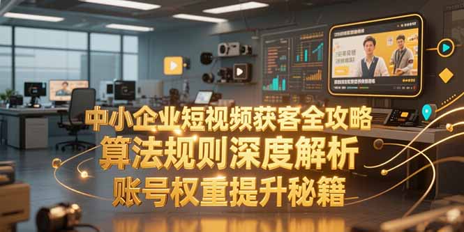 中小企业短视频获客全攻略，算法规则深度解析，账号权重提升秘籍-董叔项目网